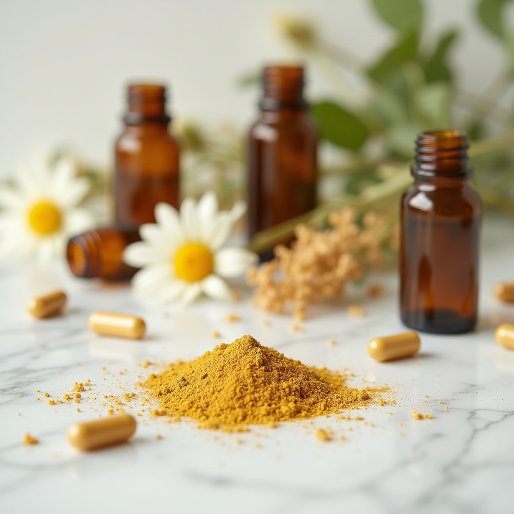 Compléments alimentaires naturels en gélules et poudres
